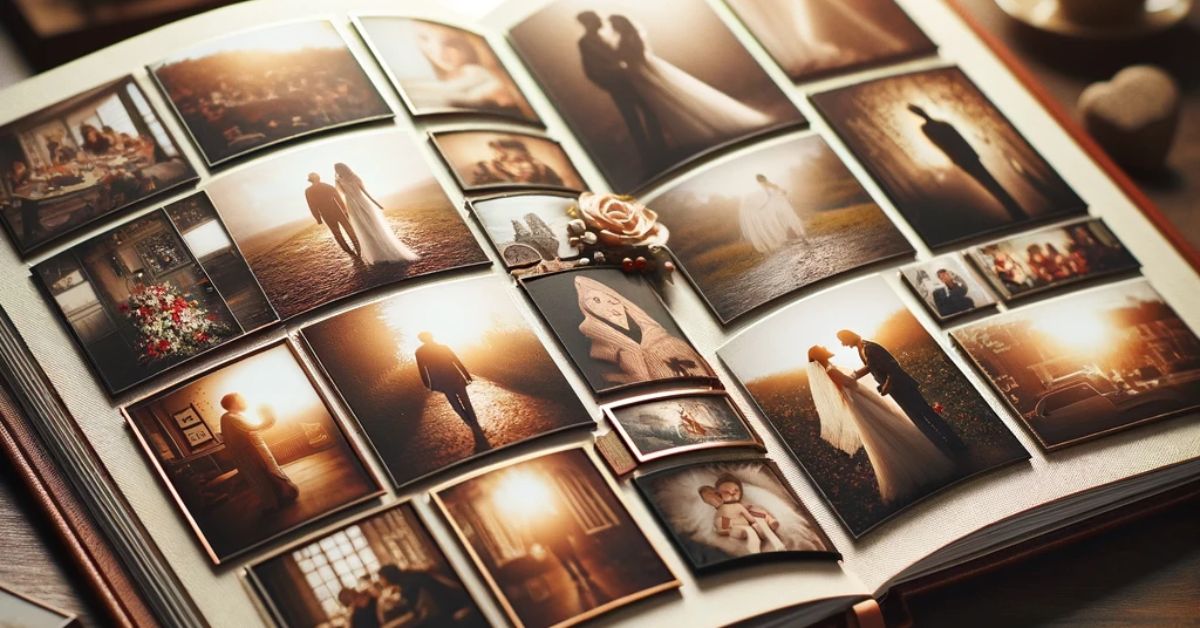 Eksempel på fotobog med bryllupsbilleder